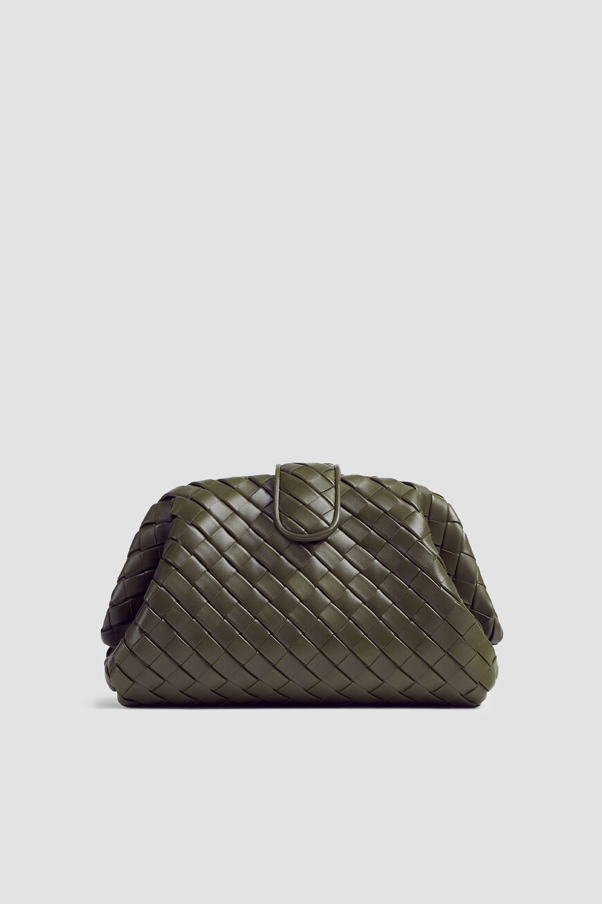 

Сумка Bottega Veneta Модель Teen Lauren 1980, Хаки