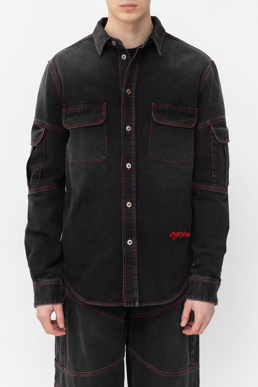 

Рубашка Off-White Модель Script Samurai