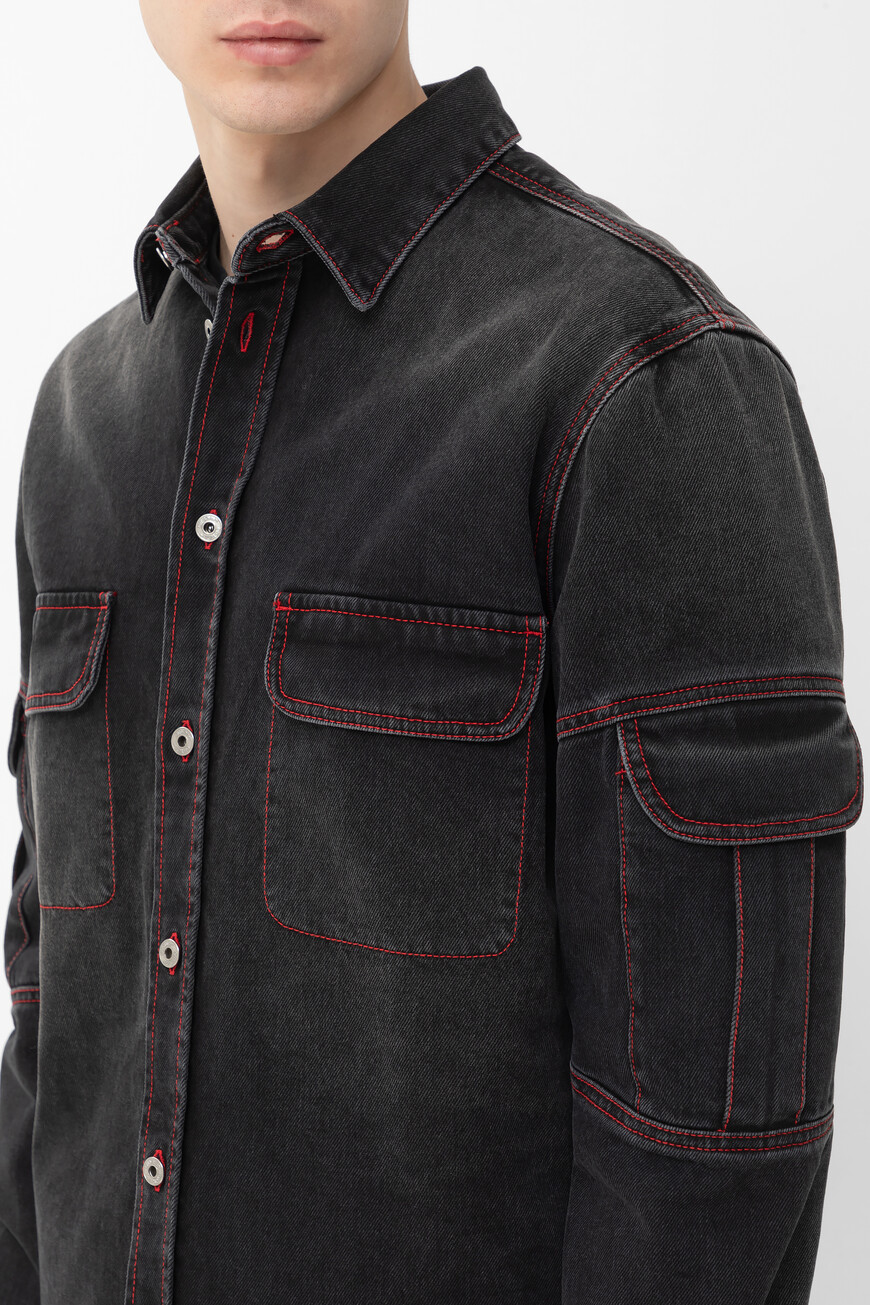 рубашка  модель script samurai OMYD05CF24DEN0011325 купить с доставкой