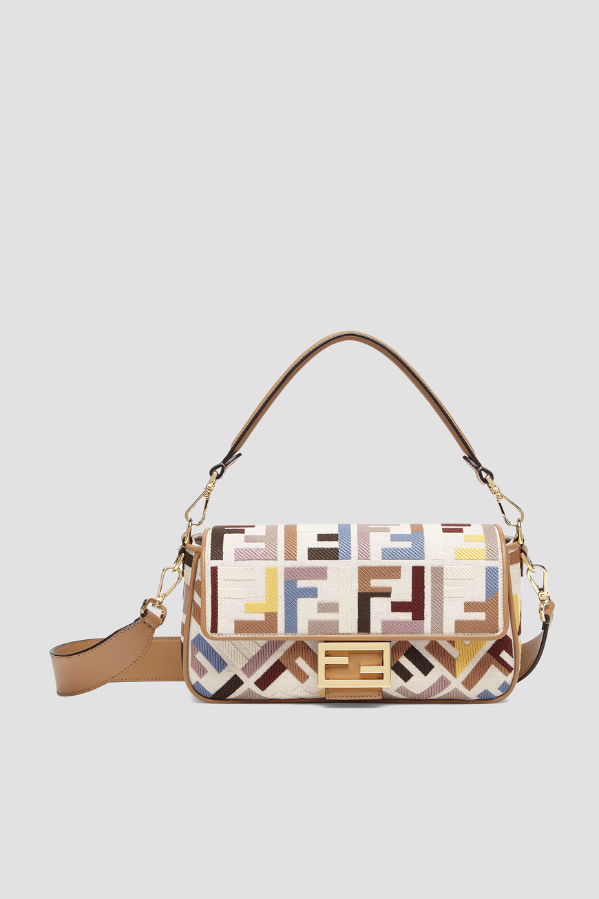 

Сумка Fendi Модель Baguette, Цветной/белый