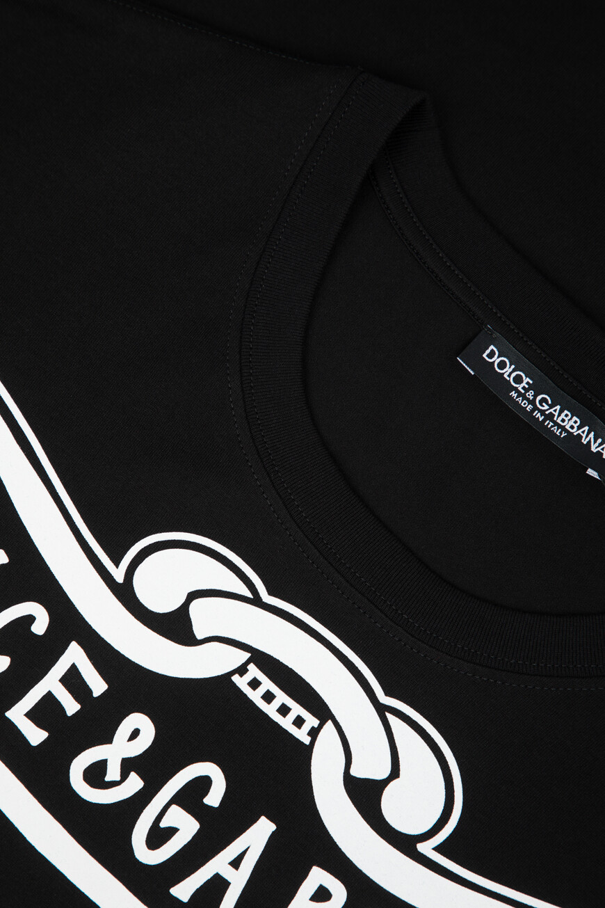 футболка dolce&gabbana модель из коллекции dna с принтом bandanna G8PN9T G7N8O N0000 со скидкой