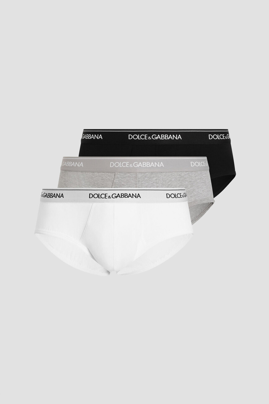 

Брифы (Набор 3 Шт) Dolce&Gabbana Brando Из Коллекции Dna, Черный