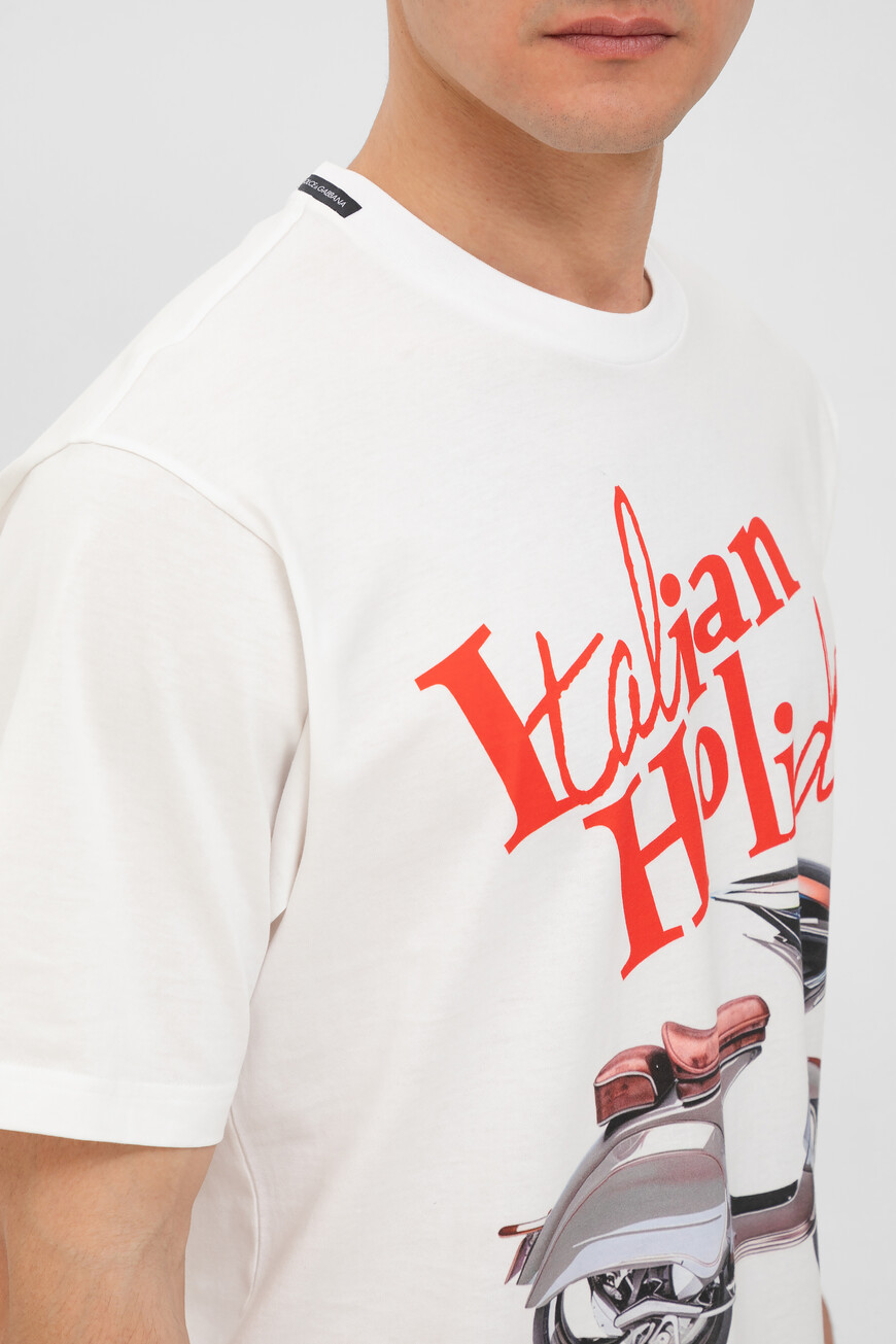 футболка dolce&gabbana модель из коллекции italian holiday G8PN9T G7O4S W0800 купить с доставкой