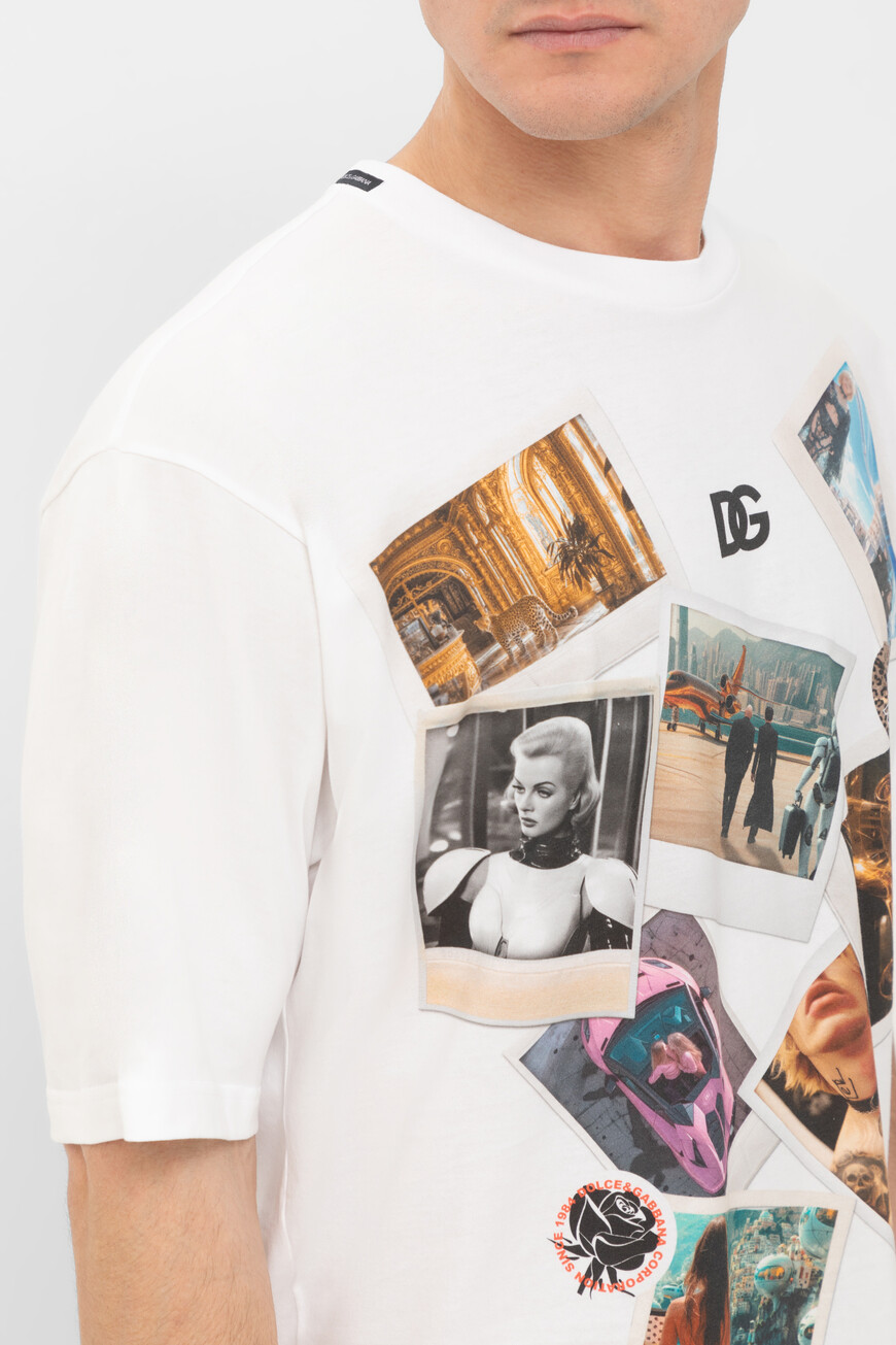 футболка dolce&gabbana модель из коллекции italian holiday G8PN9T G7O4R W0800 купить с доставкой