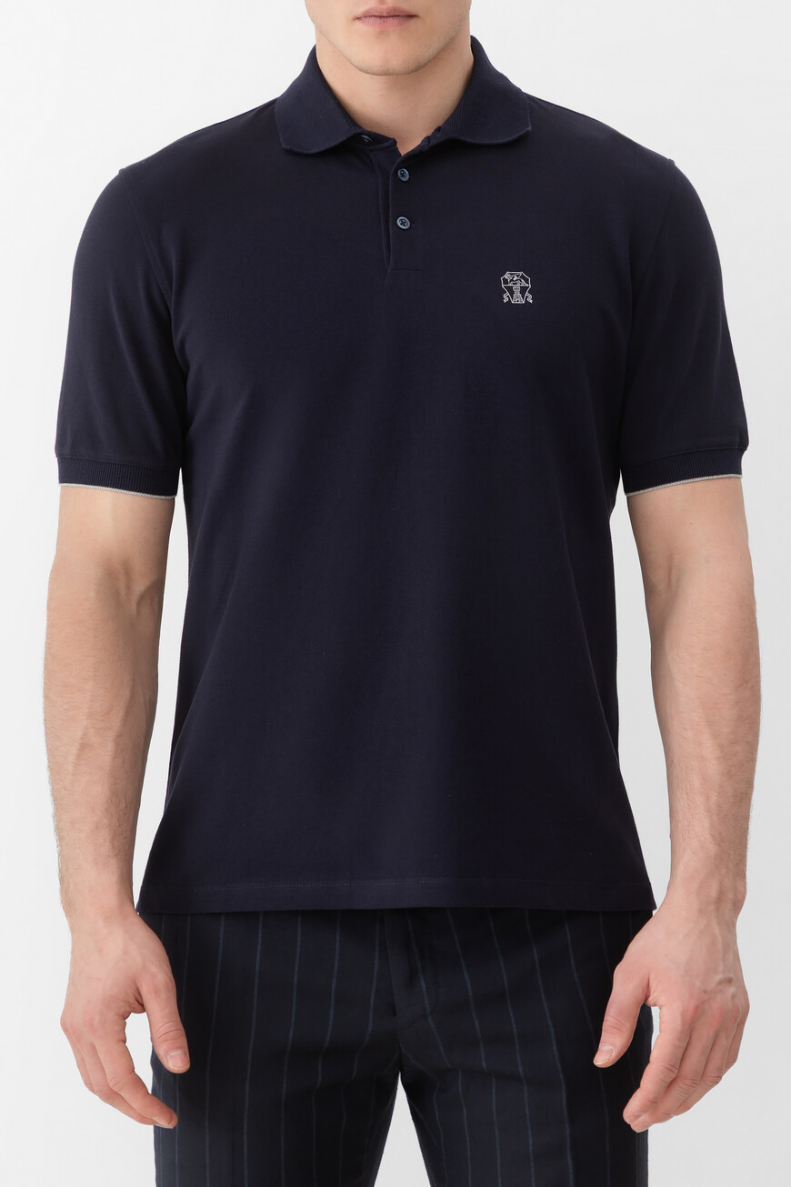 

Поло Brunello Cucinelli, Синий