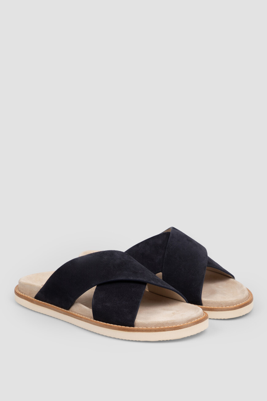 

Шлепанцы Brunello Cucinelli Модель Cross-Over, Синий