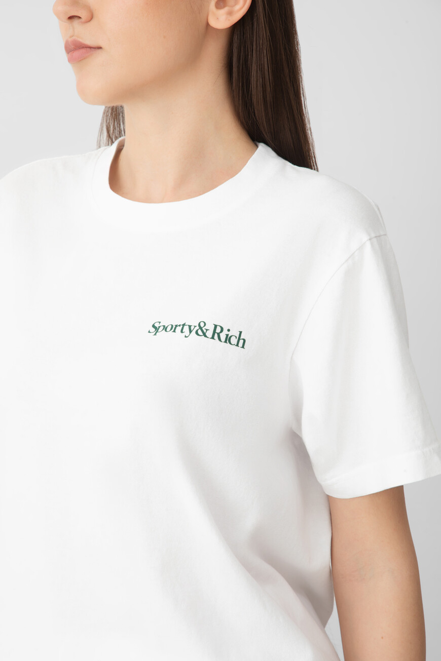 футболка sporty rich TO043606300WH01 купить с доставкой