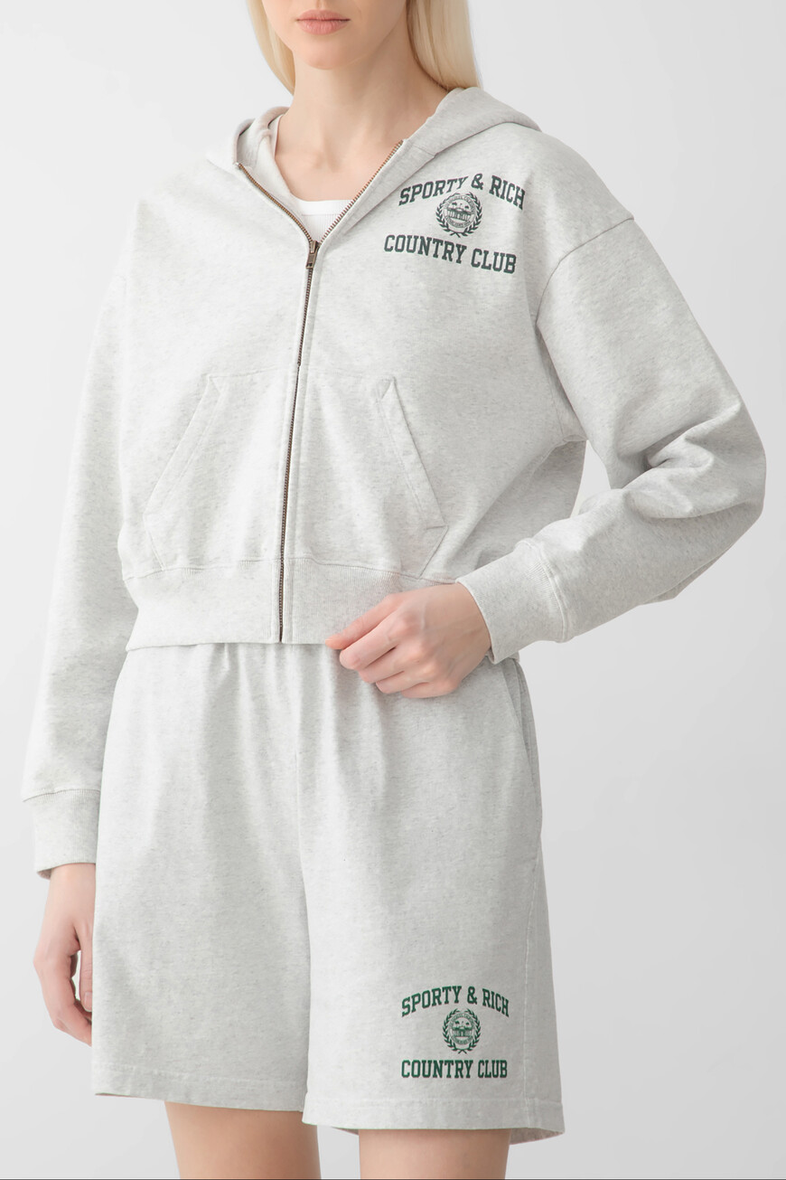 толстовка sporty rich модель varsity crest ST068606218GY03 фотография