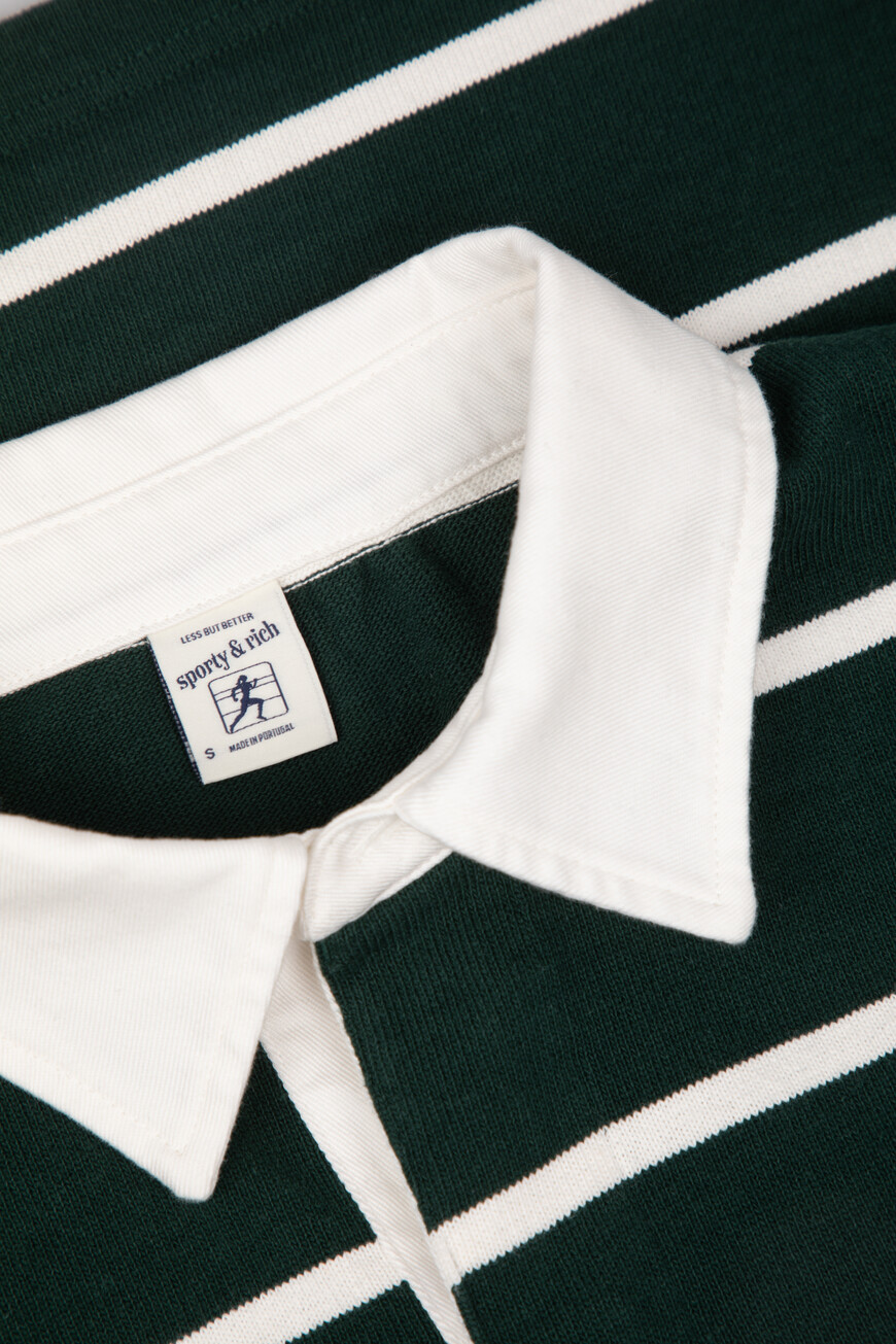 поло sporty rich модель serif logo rugby ST008606300GR51 со скидкой