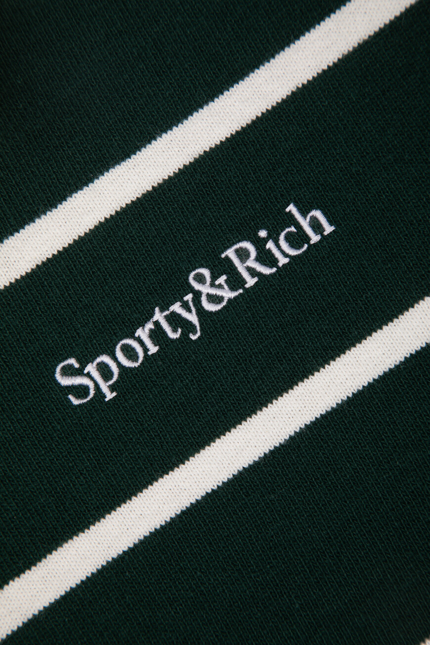 

Поло Sporty Rich Модель Serif Logo Rugby, Зеленый