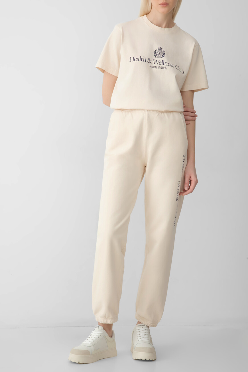 футболка sporty rich модель h&w crest TO043606241CR01 по низкой цене