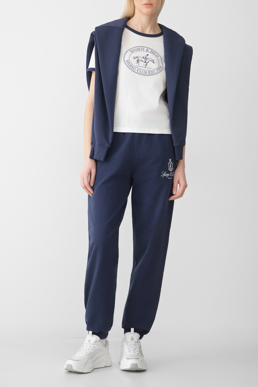 футболка sporty rich модель ringer TO073612244WH01 по низкой цене