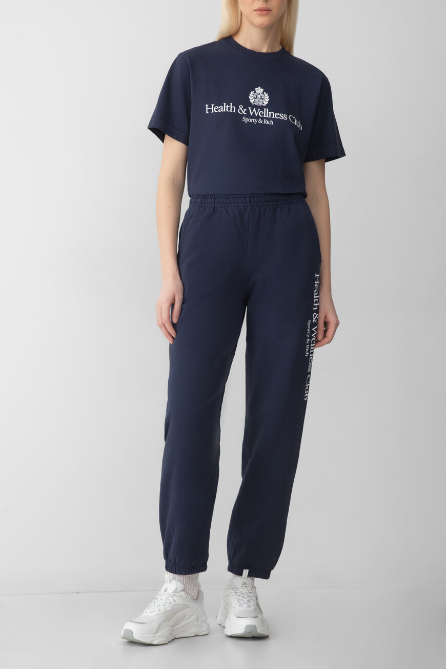 футболка sporty rich модель h&w crest TO043612241BL106 по низкой цене