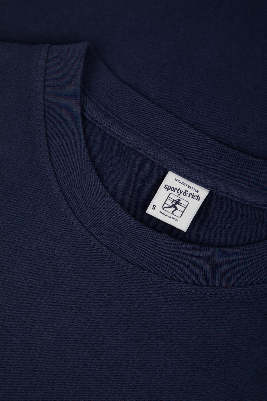 футболка sporty rich модель h&w crest TO043612241BL106 со скидкой