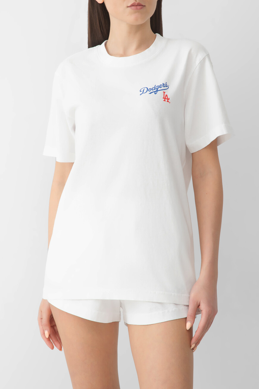 футболка sporty rich модель dodgers serif TO043627666WH01 фотография