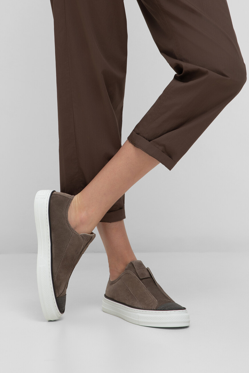 

Сникеры-Слипоны Brunello Cucinelli, Коричневый