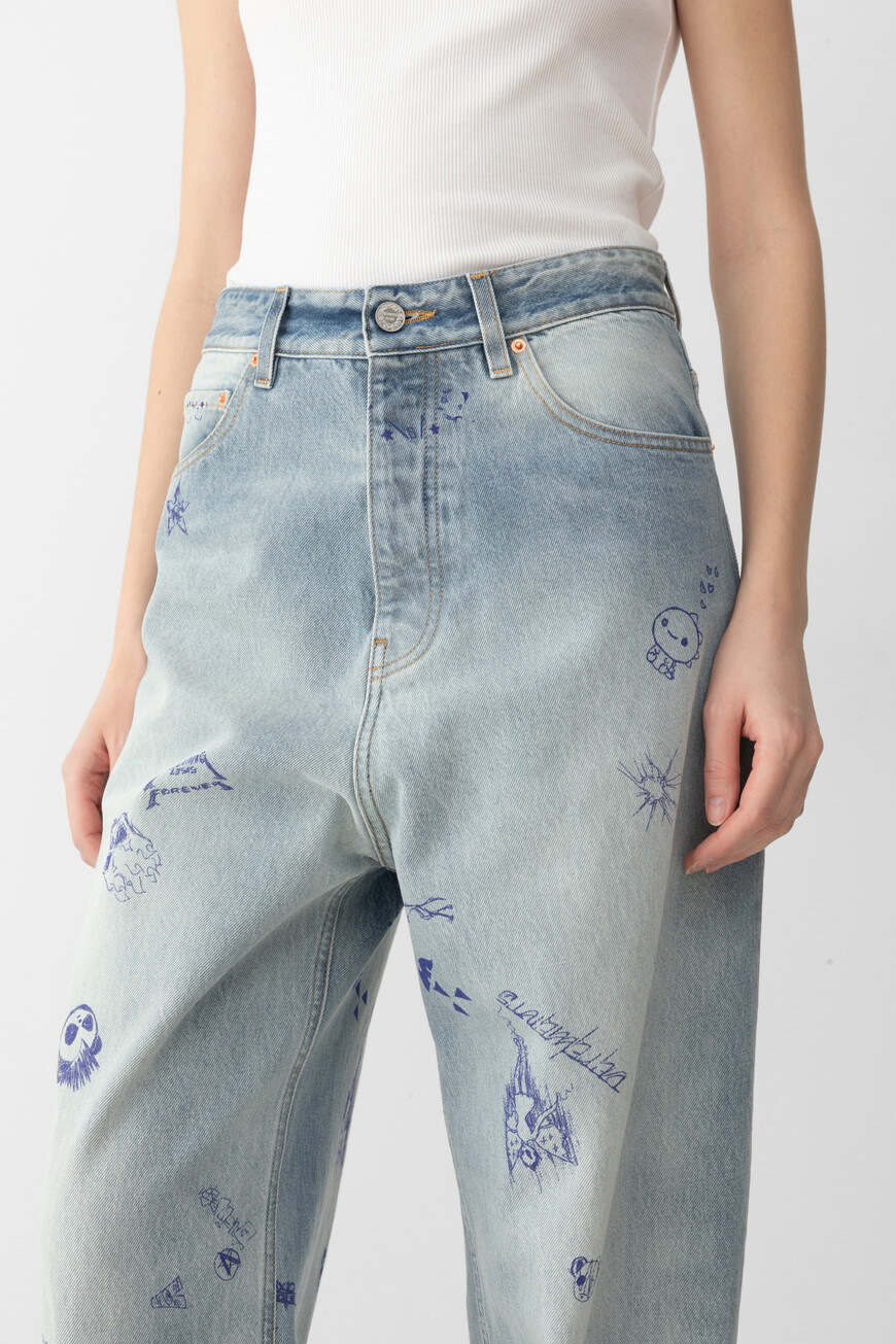 

Джинсы Vetements Модель Из Эксклюзивной Коллекции, Синий