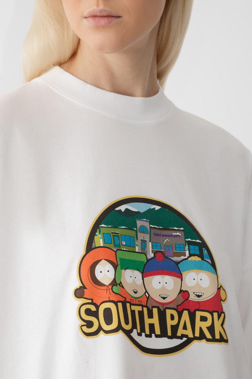 футболка  в коллаборации с south park UA66TR610W 1000 WHITE купить с доставкой