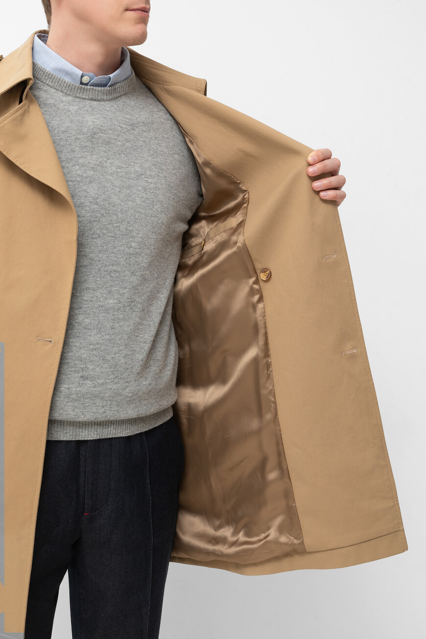 плащ  из проверенных материалов спереди