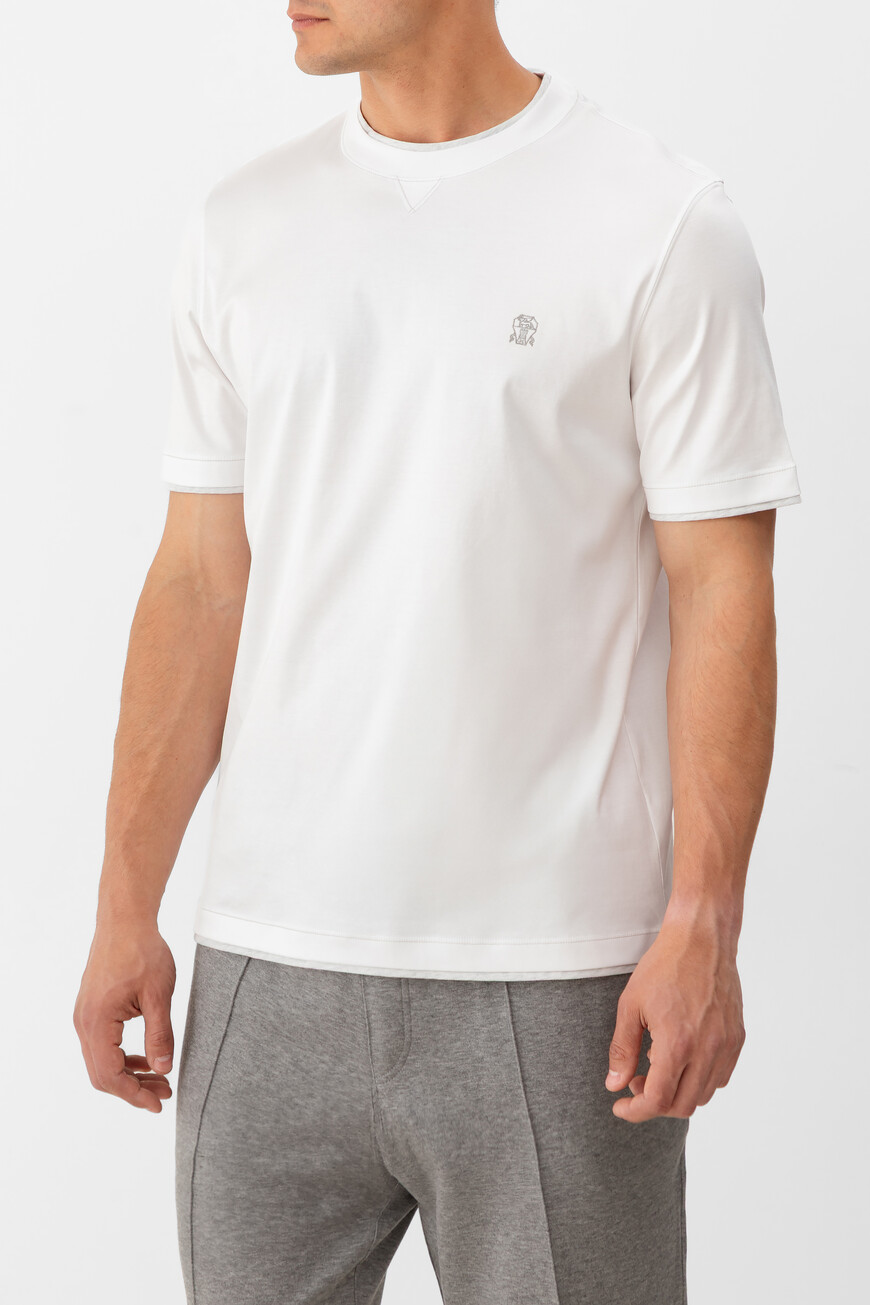 

Футболка Brunello Cucinelli Модель Из Капсульной Коллекции Travelwear, Белый