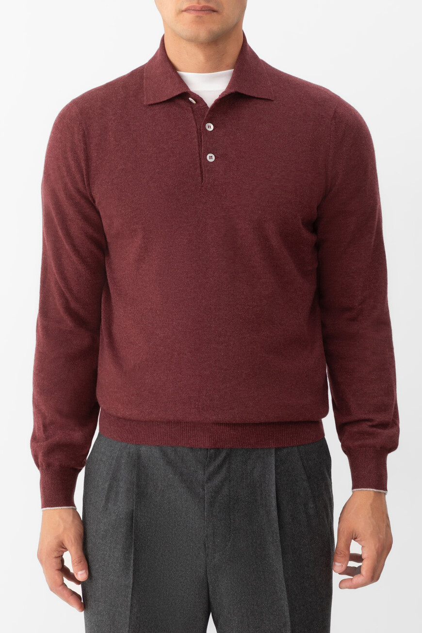 

Поло Brunello Cucinelli, Бордовый