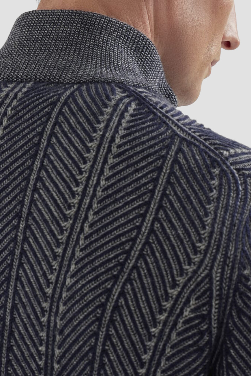 

Джемпер Brunello Cucinelli Модель Vanisé Chevron, Синий