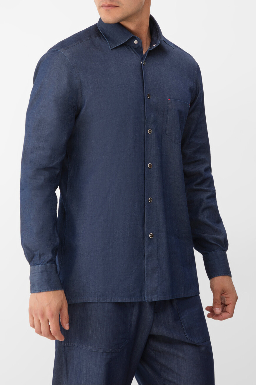 

Рубашка Kiton Модель Nerano, Синий