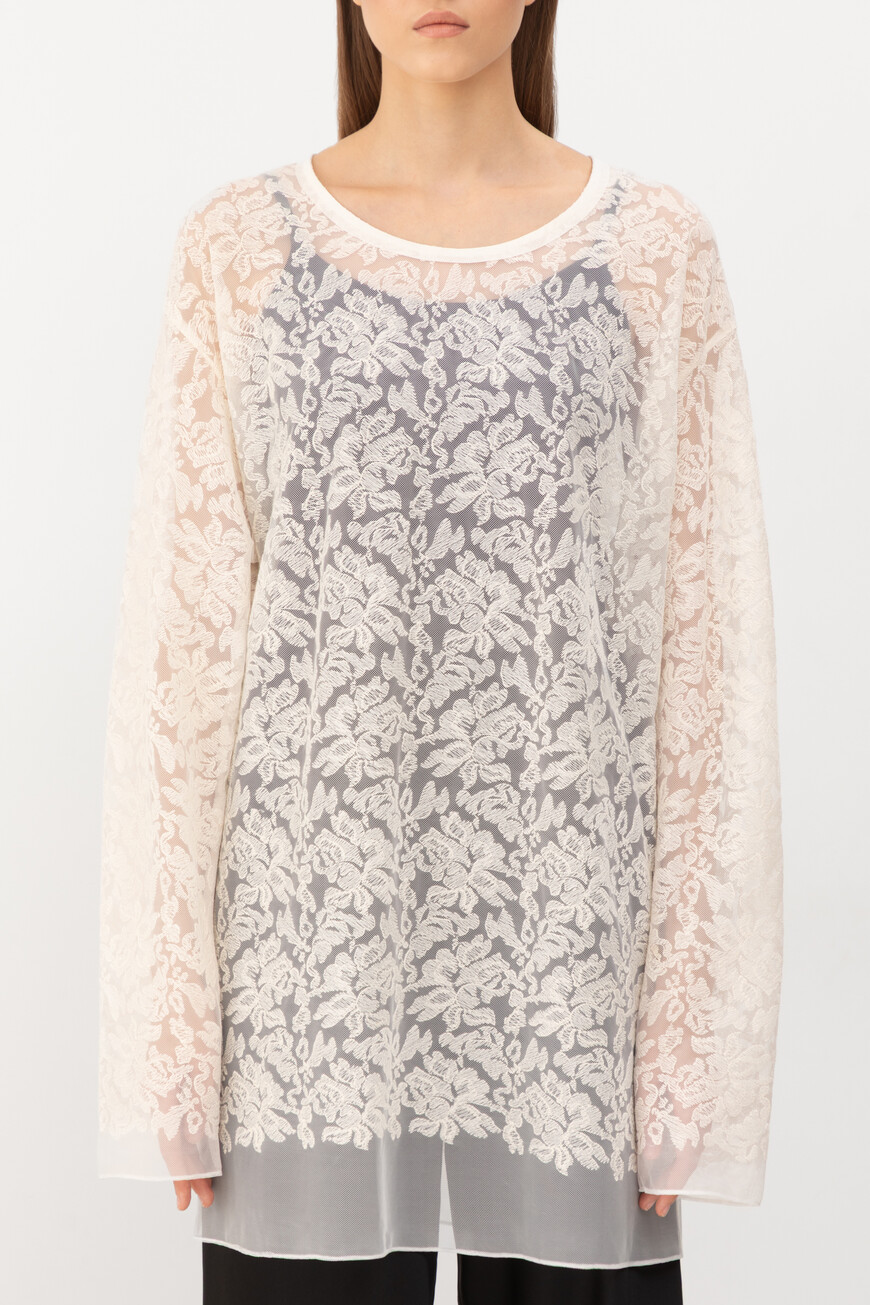 

Лонгслив Soroka On Course Модель Opal Lace, Белый