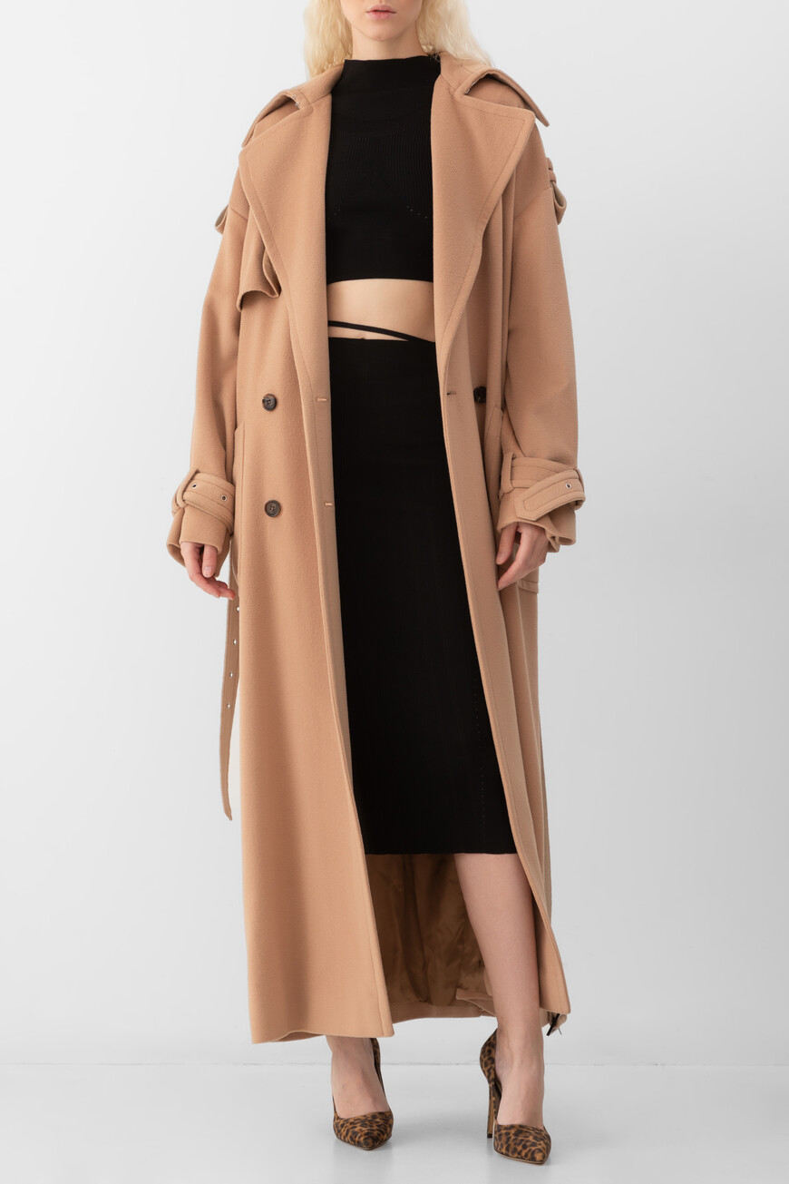 пальто  из шерсти спереди