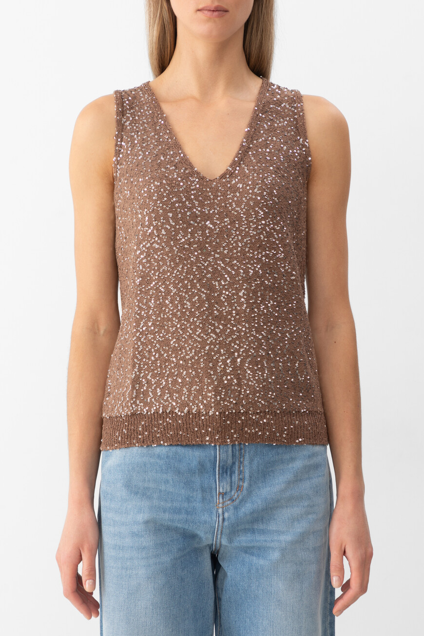 

Топ Max Mara, Коричневый