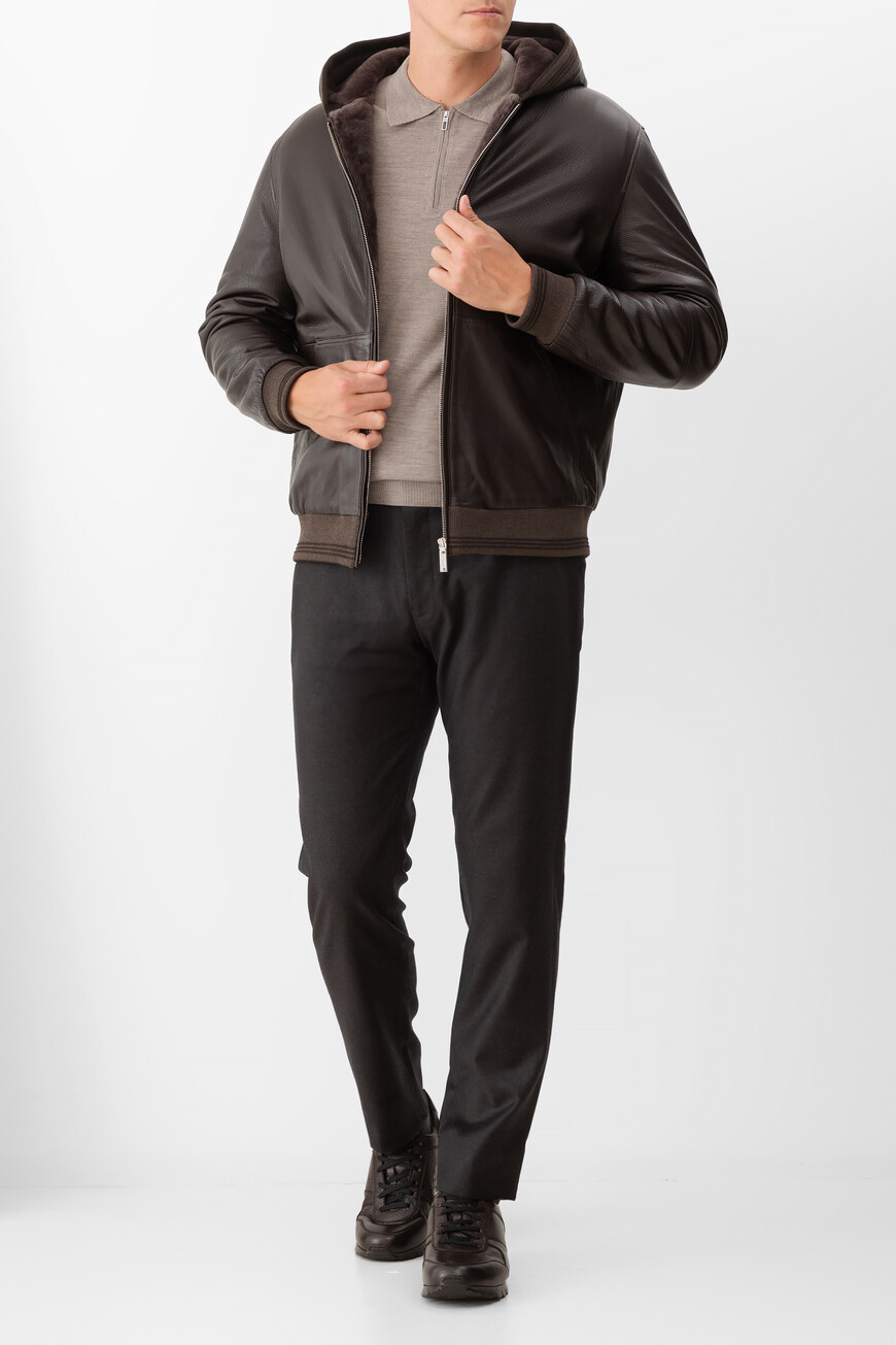 дубленка  SK-134BK/O70FR-04D со скидкой