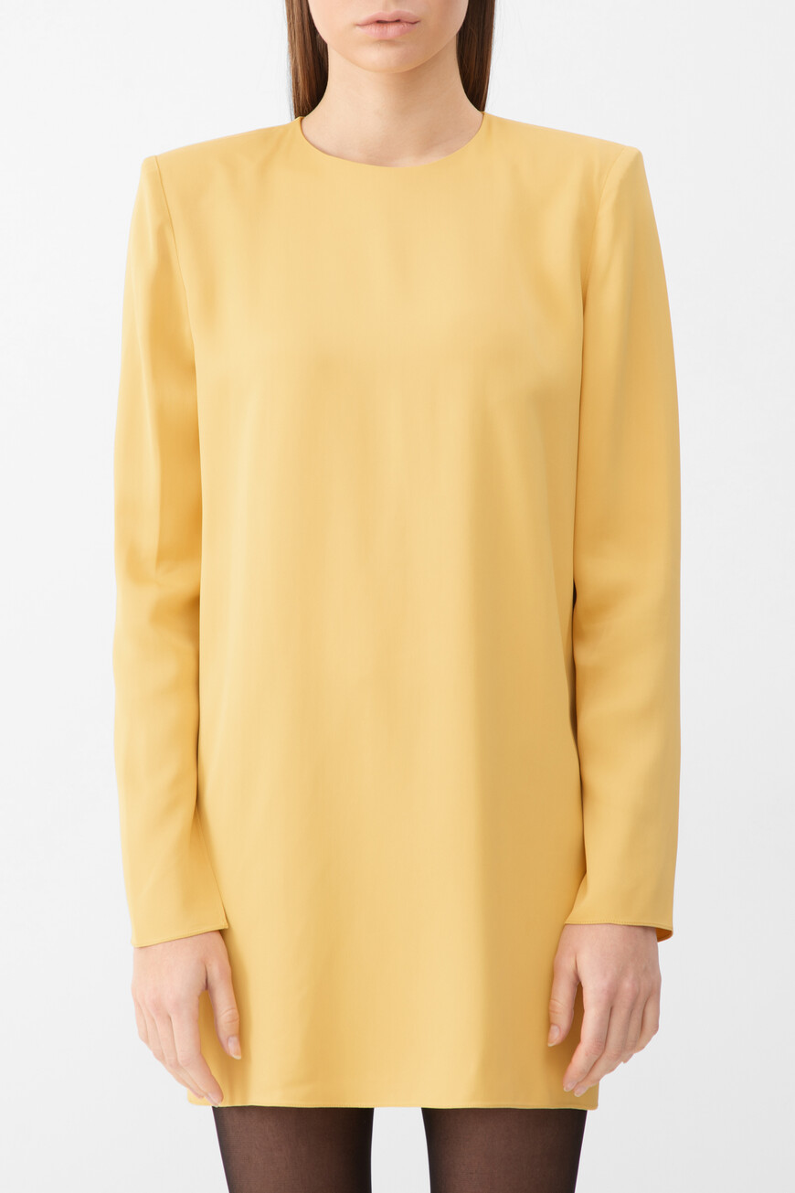 платье  модель shoulder SHOULDER SLEEVE MINI DRESS yellow фотография