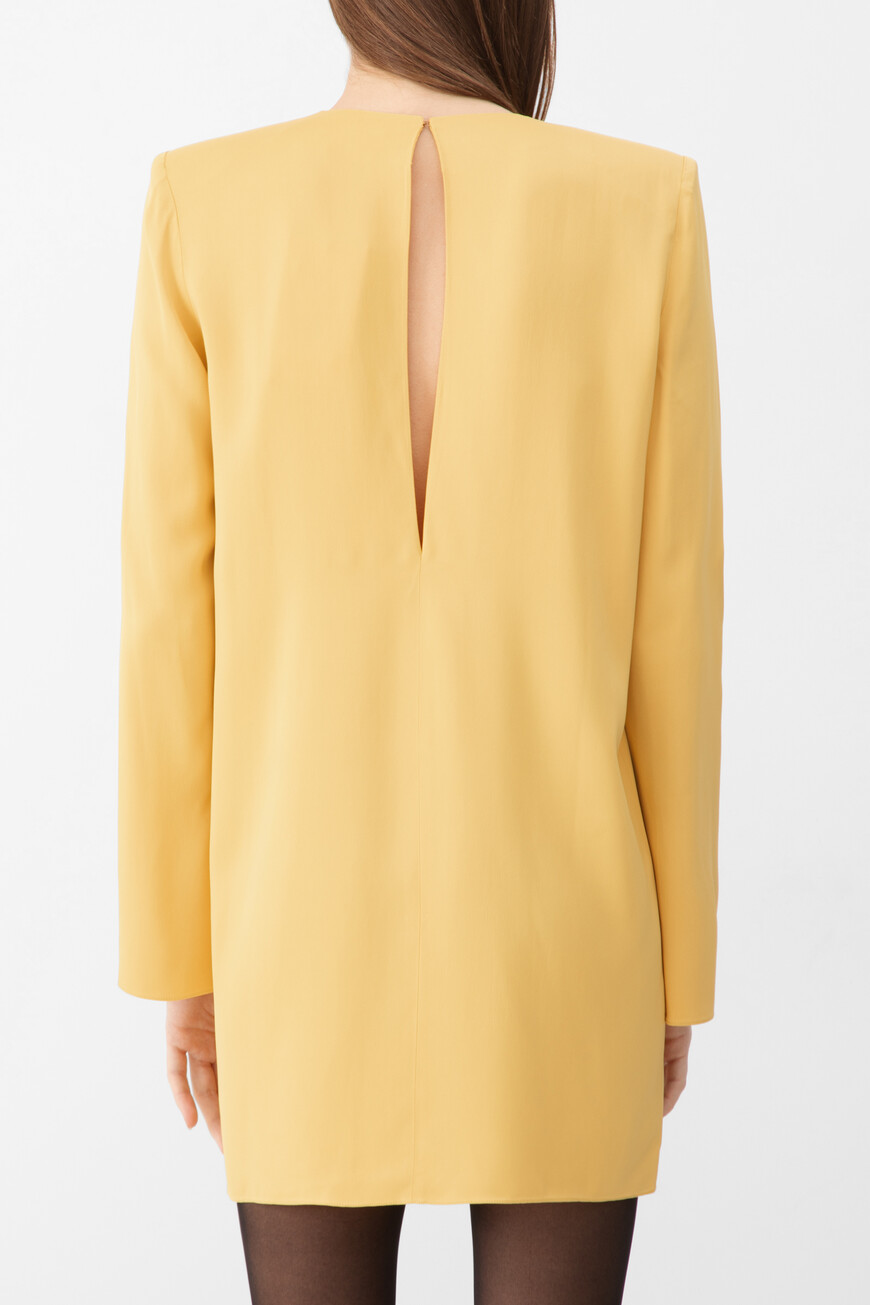 платье  модель shoulder SHOULDER SLEEVE MINI DRESS yellow по акции