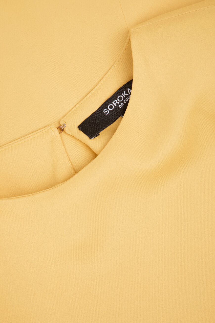 платье  модель shoulder SHOULDER SLEEVE MINI DRESS yellow по распродаже