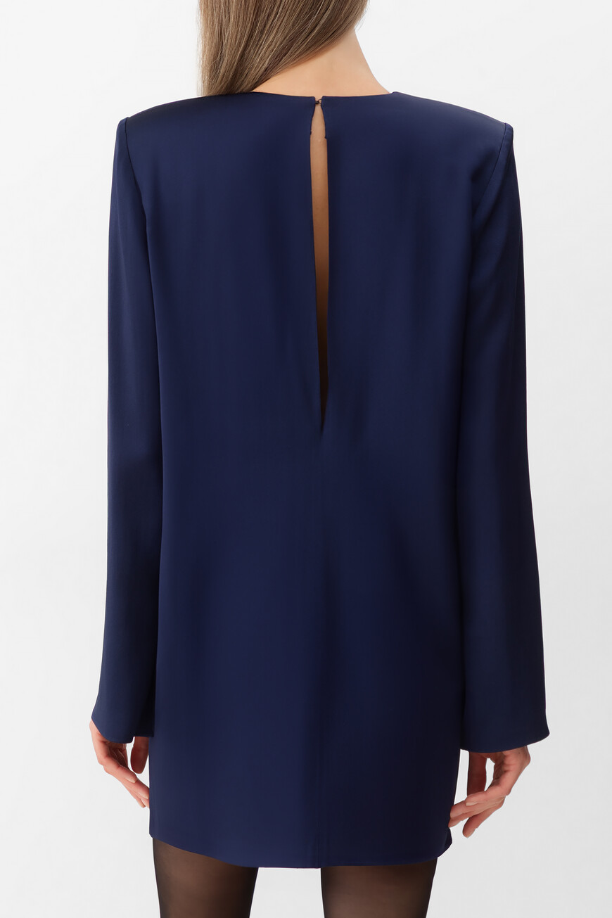 платье  модель shoulder SHOULDER SLEEVE MINI DRESS blue по акции