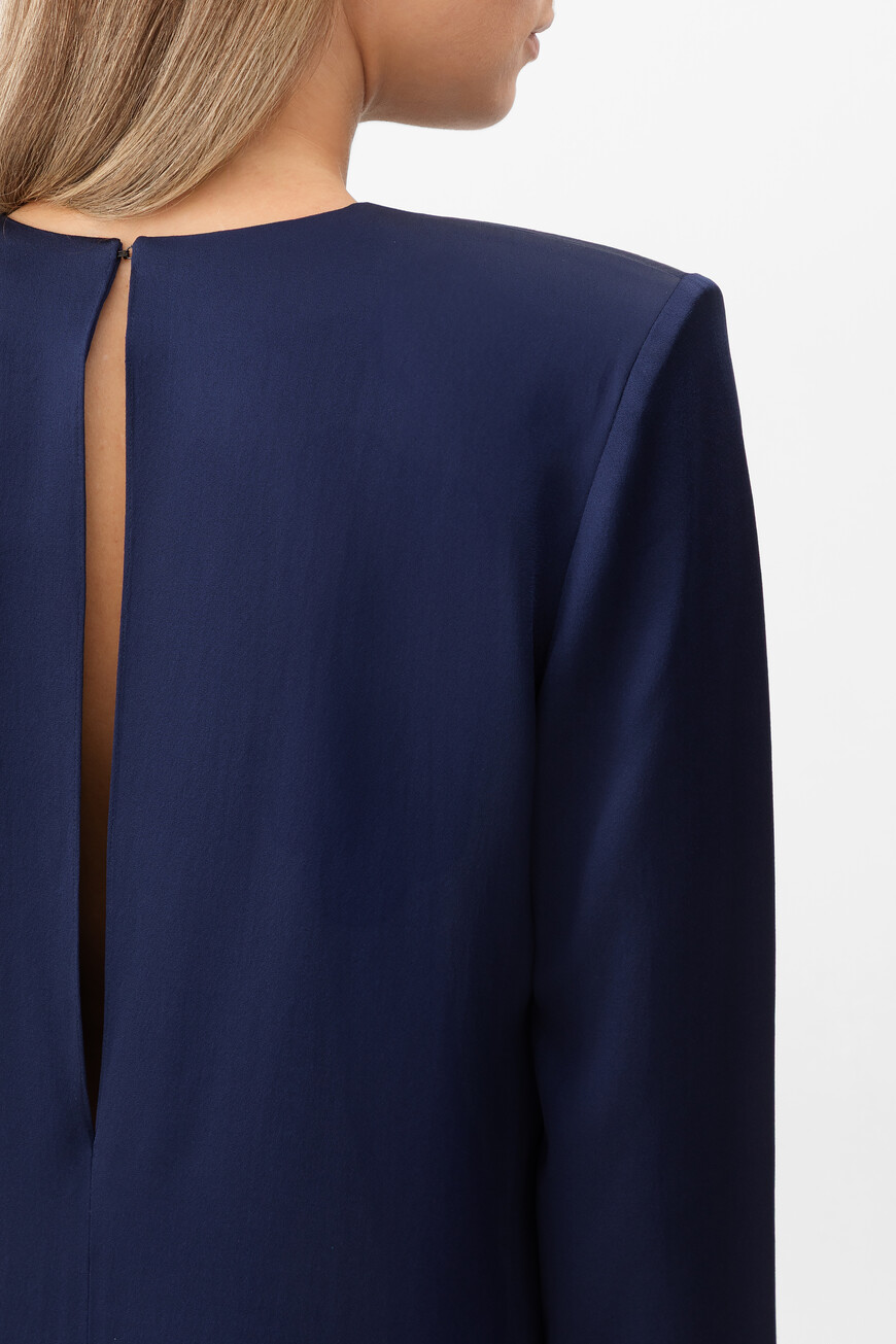 платье  модель shoulder SHOULDER SLEEVE MINI DRESS blue по низкой цене