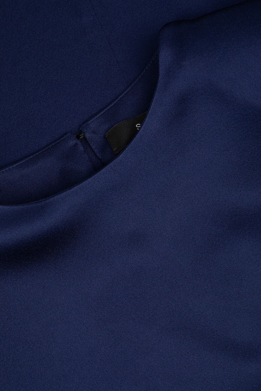 платье  модель shoulder SHOULDER SLEEVE MINI DRESS blue по распродаже