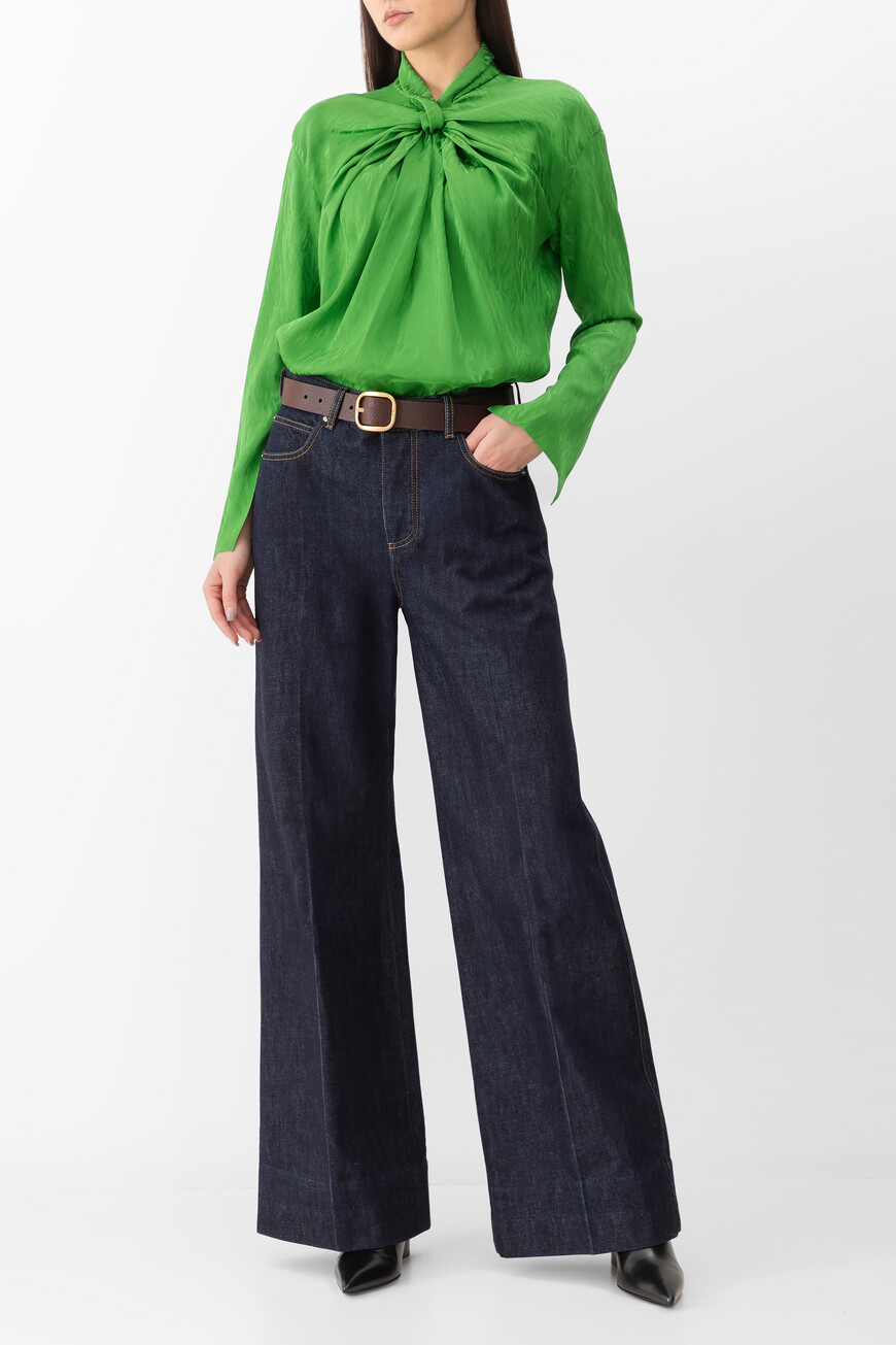 блуза  модель ornate ORNATE BLOUSE GREEN со скидкой