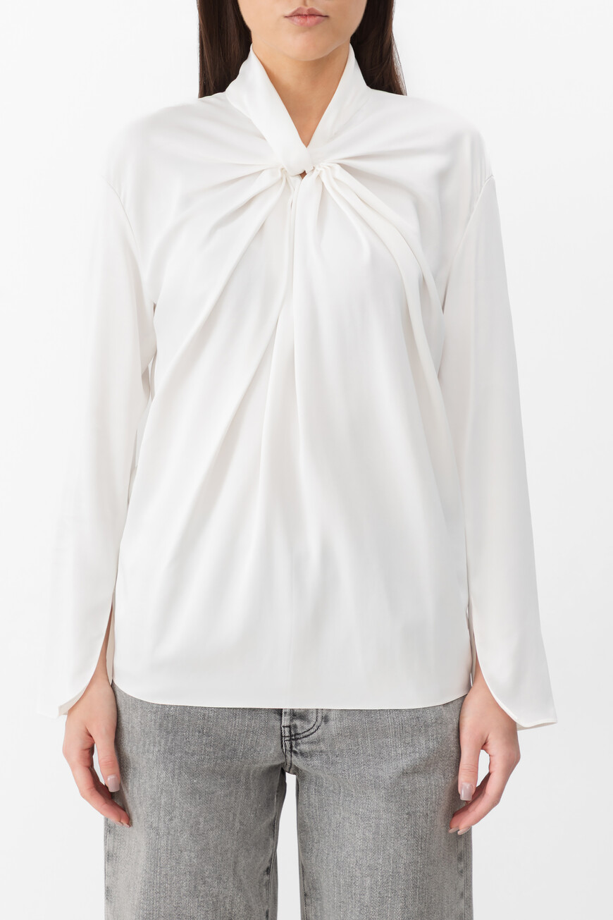 блуза  модель ornate ORNATE BLOUSE GREEN WHITE фотография