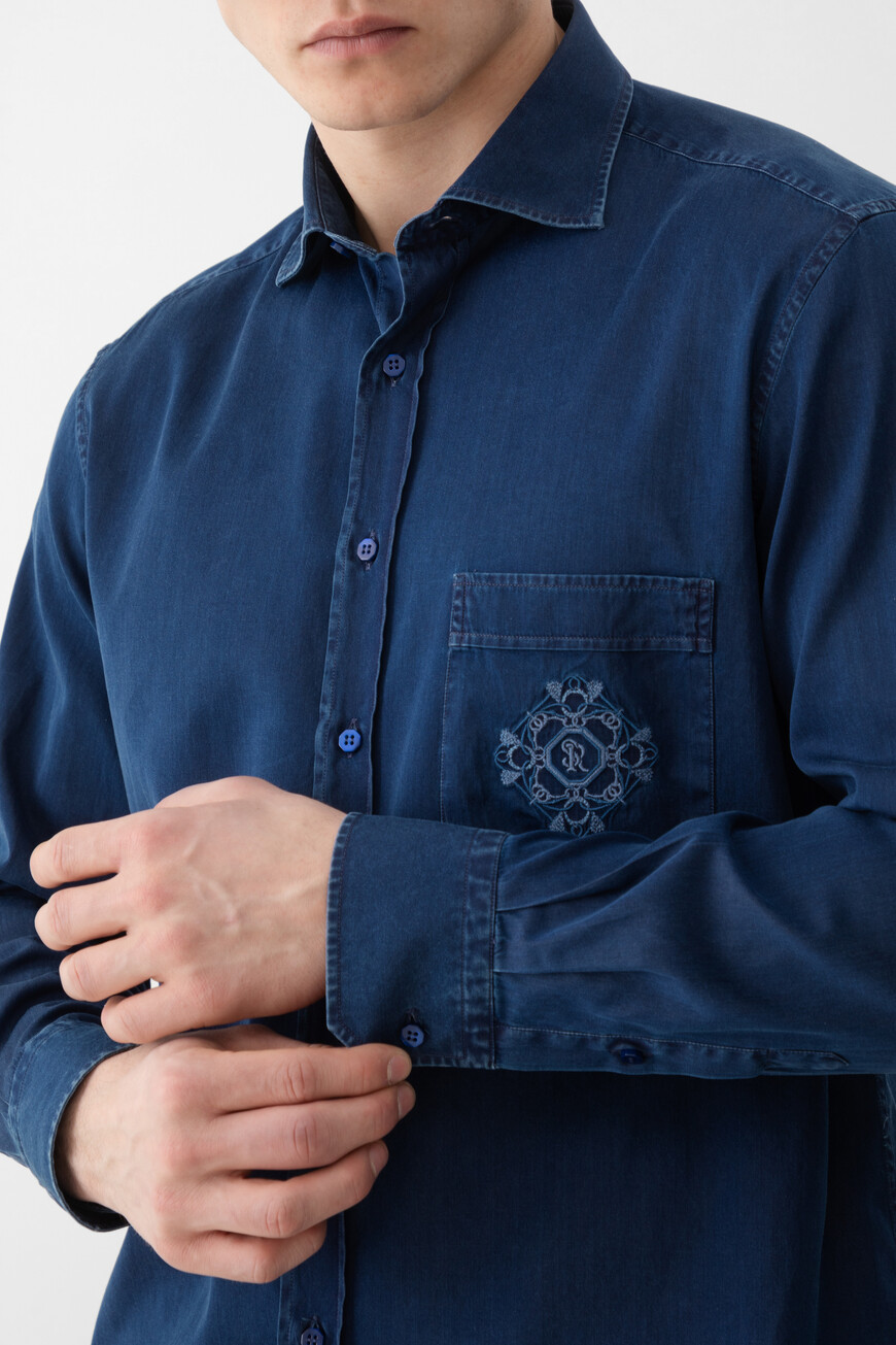 

Рубашка Stefano Ricci, Синий