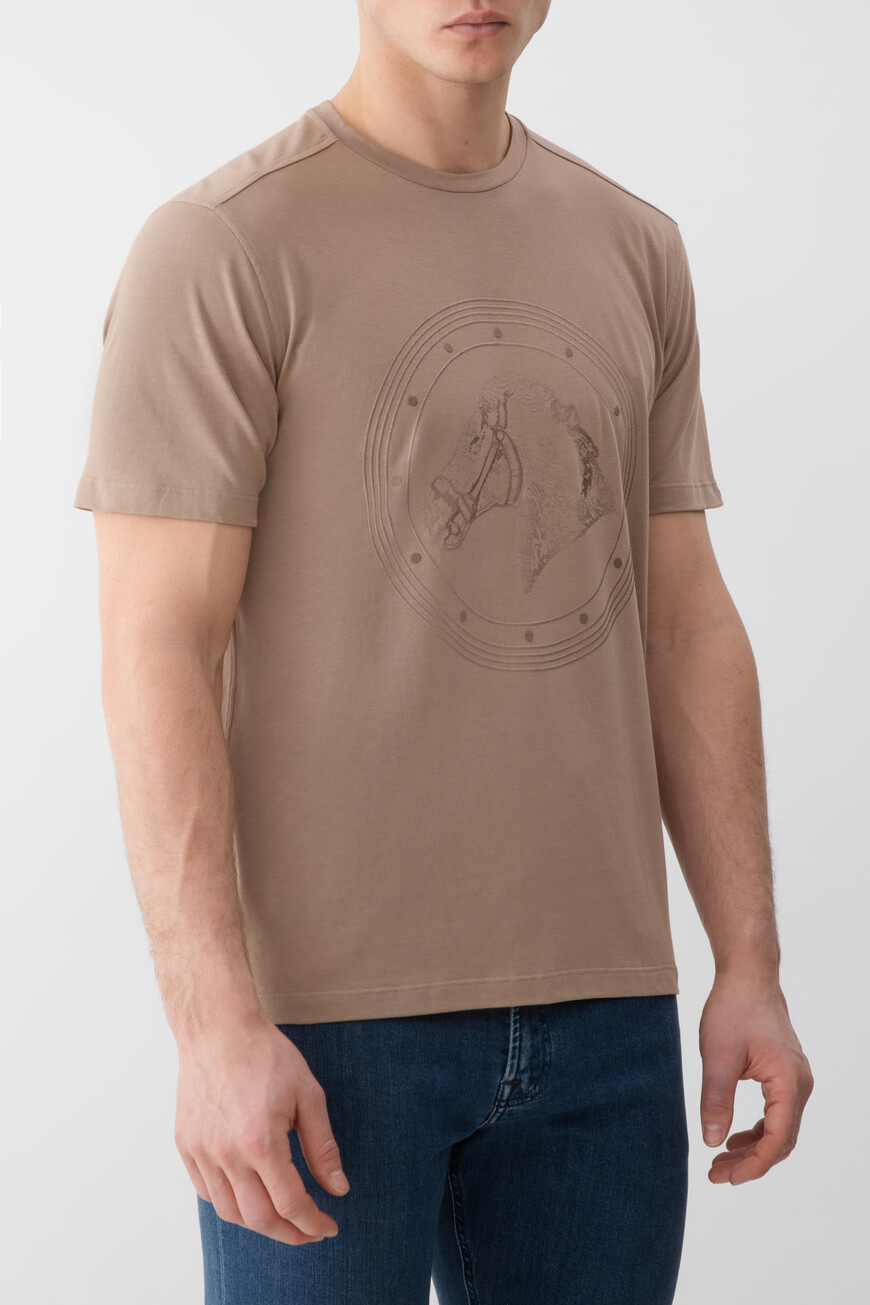 

Футболка Stefano Ricci, Бежевый