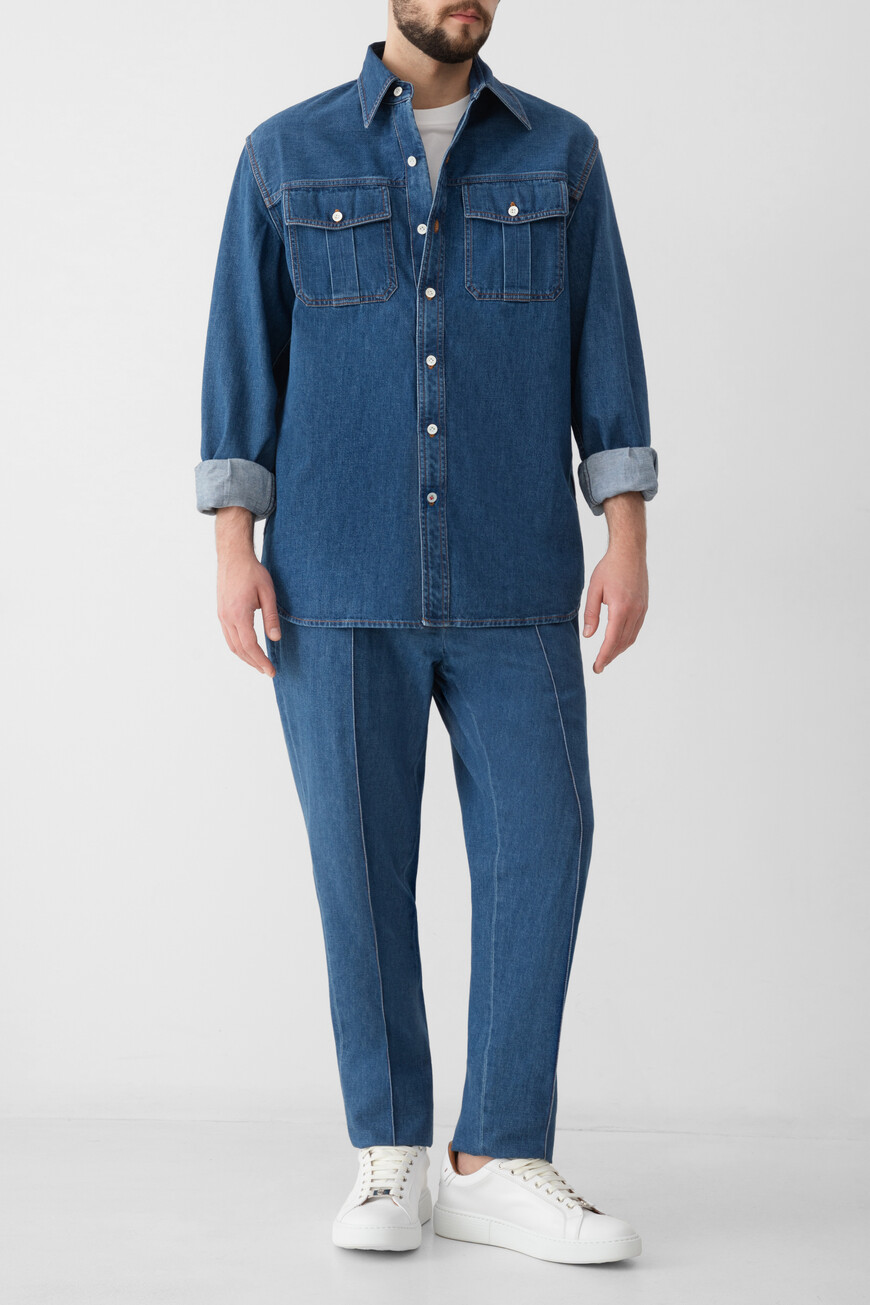 

Рубашка Isaia, Синий