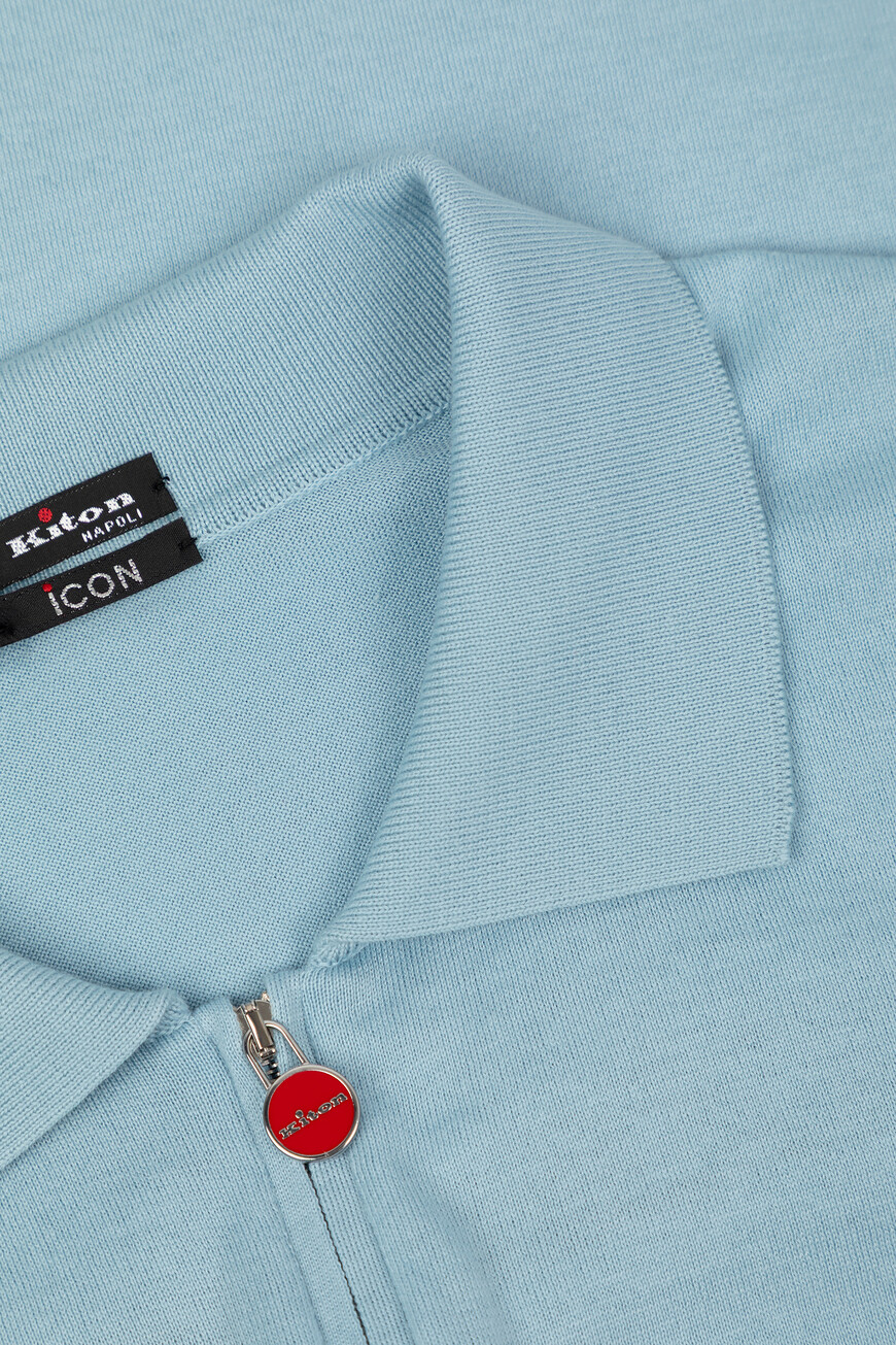 

Поло Kiton Модель Линии «Икона» (`Icon`), Голубой