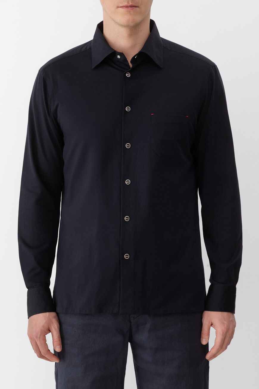 

Рубашка Kiton Модель «Нерано» (`Nerano`), Синий