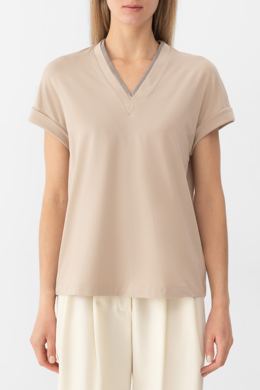 

Футболка Brunello Cucinelli, Бежевый