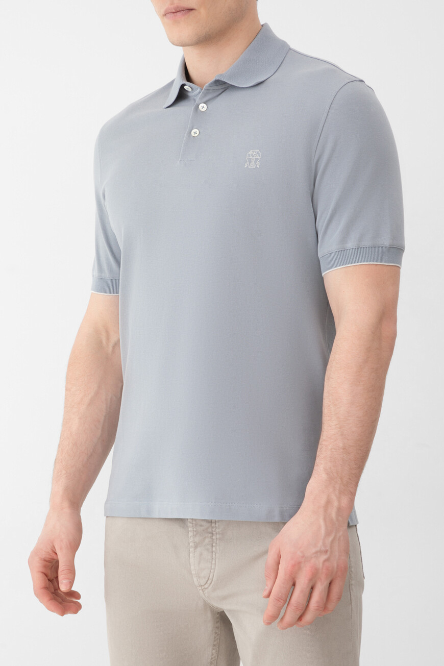 

Поло Brunello Cucinelli, Голубой