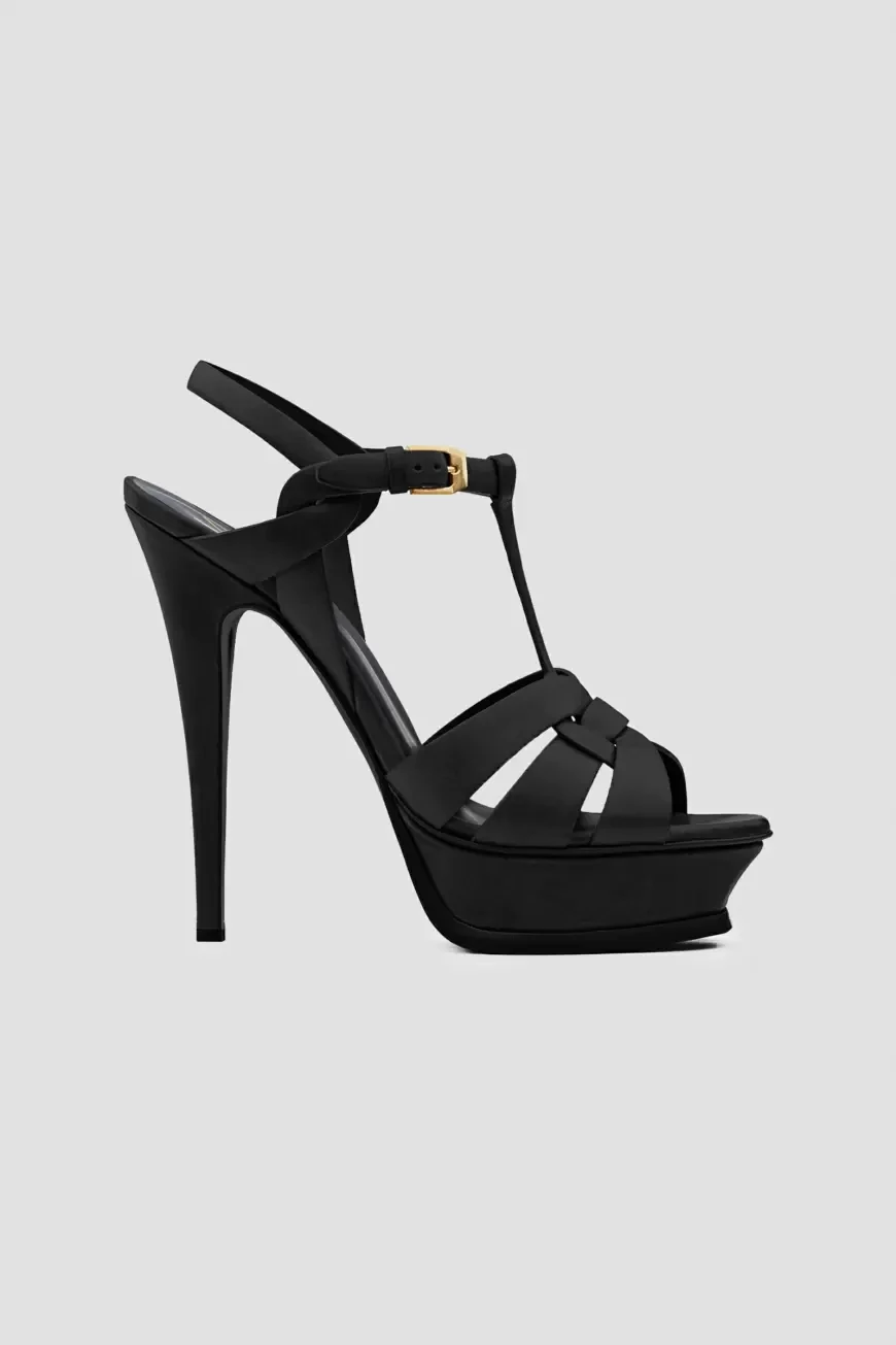 

Босоножки Saint Laurent Модель Tribute, Черный