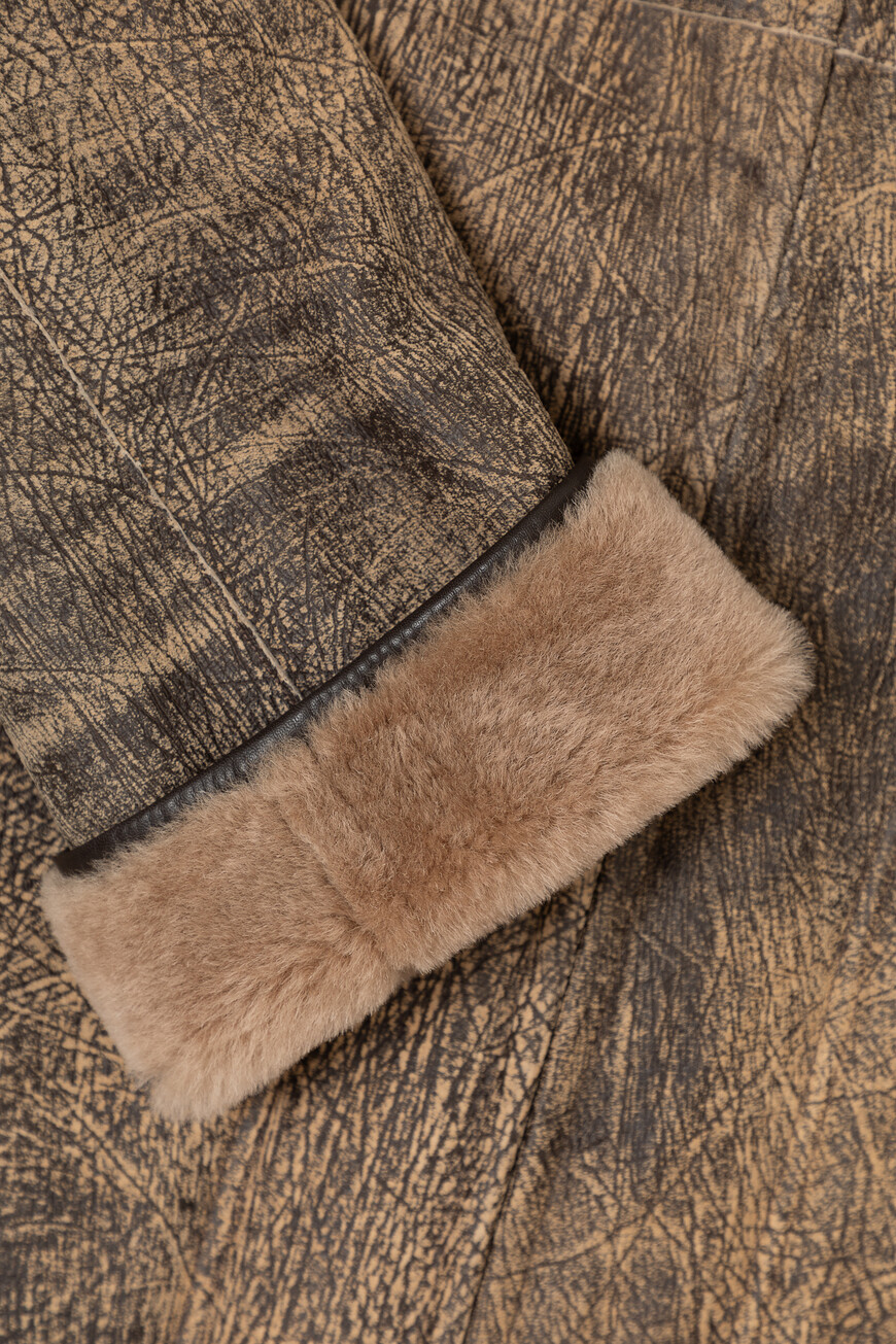 дубленка jennie`s универсального стиля с лицевой стороны