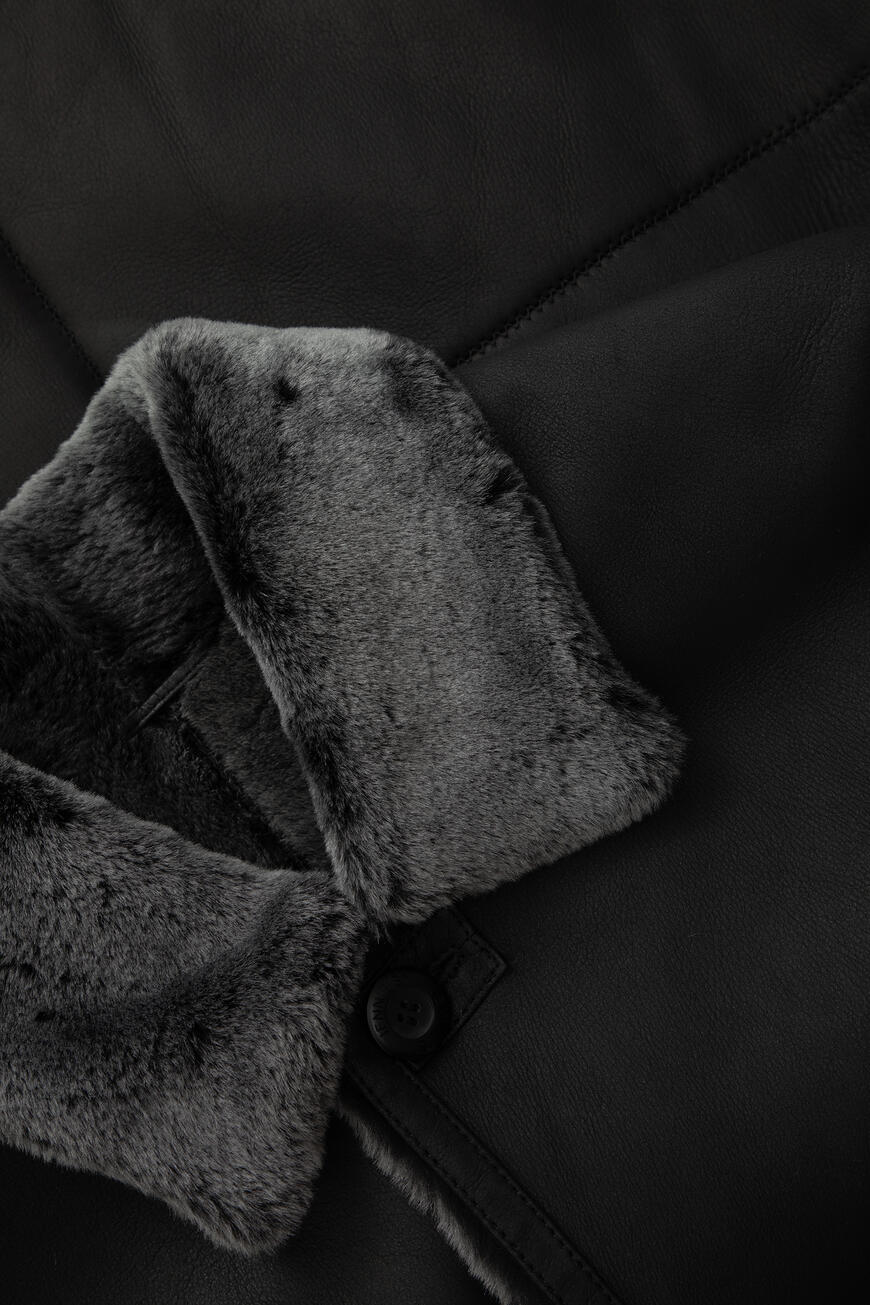 дубленка jennie`s из испании вид сбоку