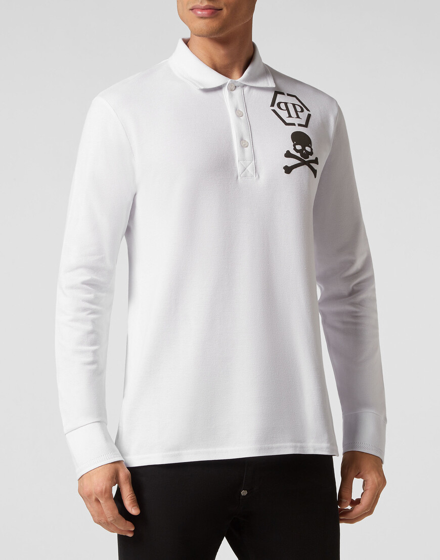 

Поло С Длинным Рукавом Philipp Plein, Белый
